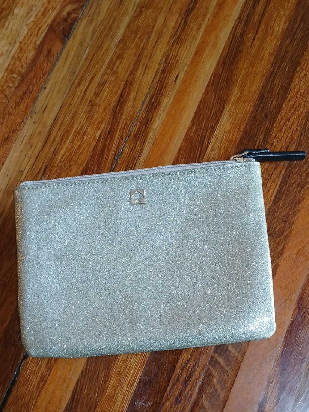 Kat Spade Mavis Street Silver Glitter Mini Bag.